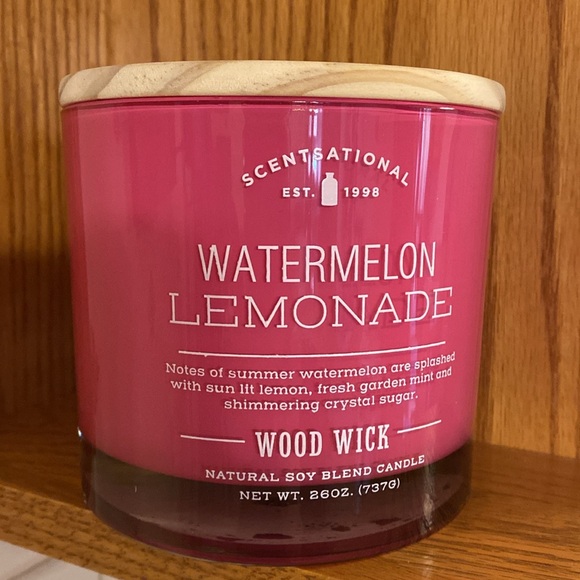 Scentsational Other - Scentsational WATERMELON LEMONADE Wooden Wick Candle Large